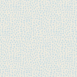 hand drawn pastel spot polka dot in sky blue off white