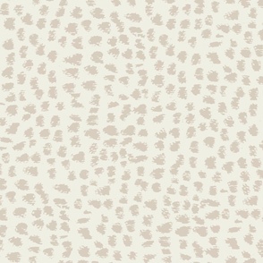Neutral organic spot markings in ecru beige on stone off white