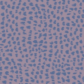 Abstract animal marking in lilac and expressive denim blue