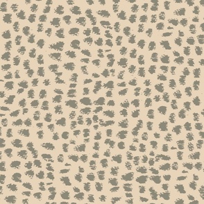 hand drawn pastel spot polka dot in natural beige off white