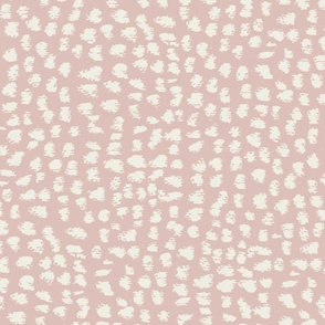 Warm minimalist spot polka dot in natural pink beige rose quartz off white