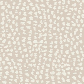 japandi spot polka dot in ecru bone grey off white