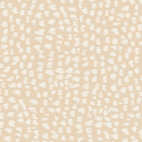 Warm minimalist spot polka dot in natural light brown off white