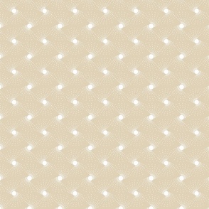 White pattern on a beige background. Simple two-color pattern.