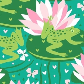 Frogs and Water Lilies