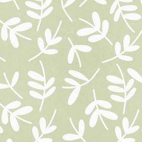 (L) Minimal abstract Dancing Boho Leaves Pastel Sage #sagegreen #bohopastel #minimalnature #abstractleaves #easter #Spring #spoonflowercollection