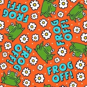 Large Scale Frog Off! Sarcastic Middle Finger Green Frogs