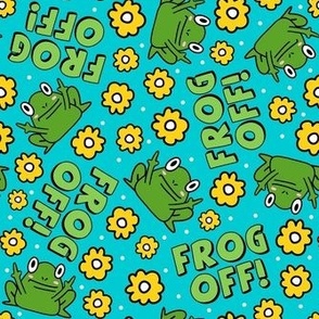 Large Scale Frog Off! Sarcastic Middle Finger Green Frogs