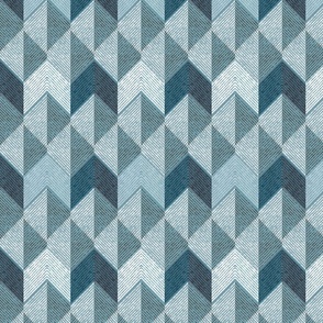 Monochrome textured geometric pattern. Gray and blue texture.