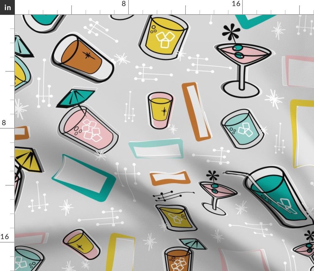 Retro Cocktail pattern 60's vibes g