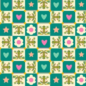 Charming Frogs & Florals: Whimsical Nature-Inspired Pattern