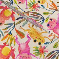 Hoppily ever after!!_Rainbow frogs_cream _ animal