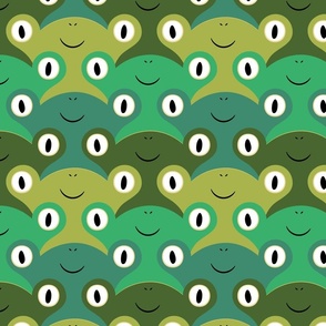 green frogs tessellation by rysunki_malunki