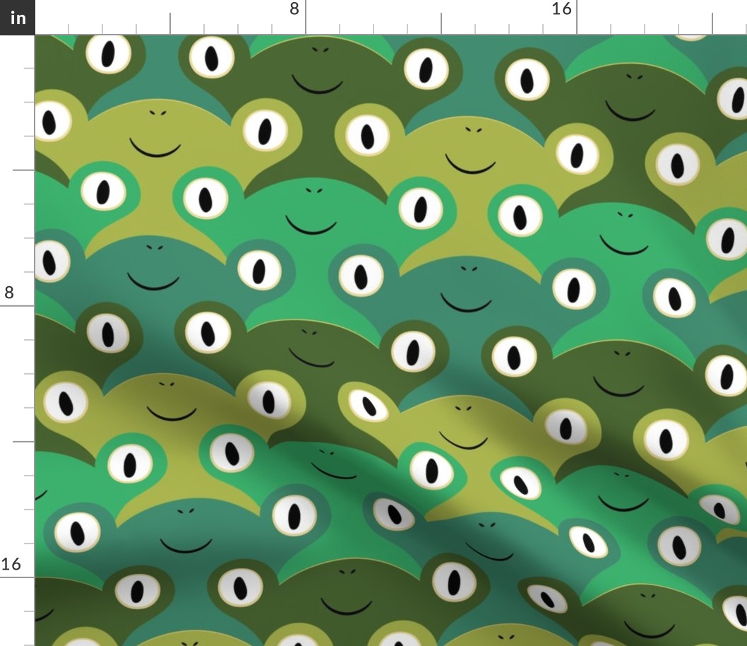 green frogs tessellation by rysunki_malunki