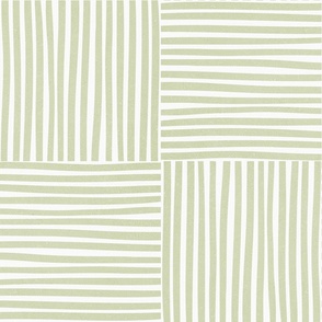 (M) Abstract Geometric Stripes/checks Pastel Sage Green #minimal #retro #neutraldecor #chequeredpattern #stripesandchecks #easter #spring #spoonflowercollection