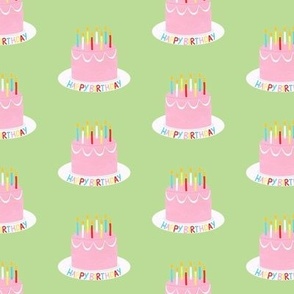 Birthday Cake Pastel Green Small Scale