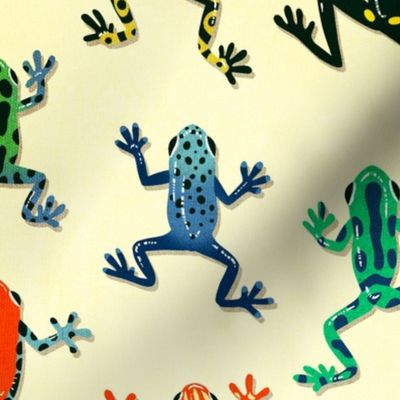 Poison Dart Frog Collection - Cream - Medium Scale 