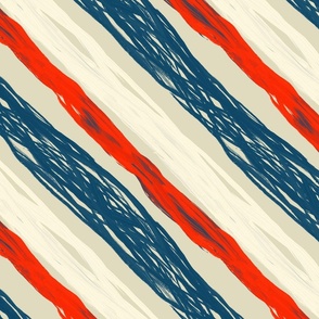 patriotic stripe red white and blue on beige