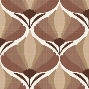 Neutral minimalist earthy brown tone flower large