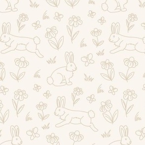 Spring Bunnies - Neutral - Easter, Nursery Decor