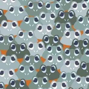 Playful Leap Frog Googly Eyes - Unique Amphibian Pattern