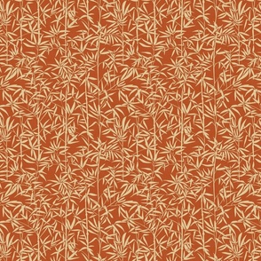 Garden with Bamboo - Exotic Plants in Rust and Cream Shades / Medium