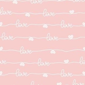 Smaller Boho Rainbow Nursery Horizontal Love Scroll Letters Pink