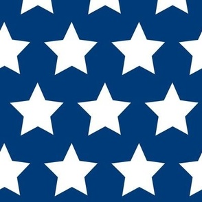 Large Fourth of July white stars on old glory blue USA patriotic