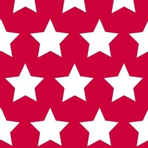 Large Fourth of July white stars on old glory red USA patriotic