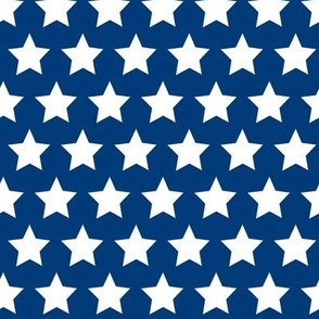 Medium Fourth of July white stars on old glory blue USA patriotic