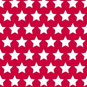 Medium Fourth of July white stars on old glory red USA patriotic