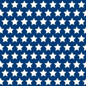 Small Fourth of July white stars on old glory blue USA patriotic