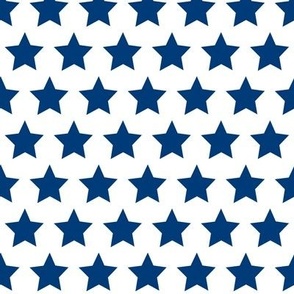 Medium Fourth of July old glory blue stars on white USA patriotic