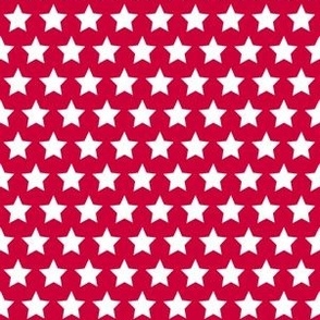 Small Fourth of July white stars on old glory red USA patriotic