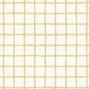 Muted Sunshine Yellow Dainty Windowpane