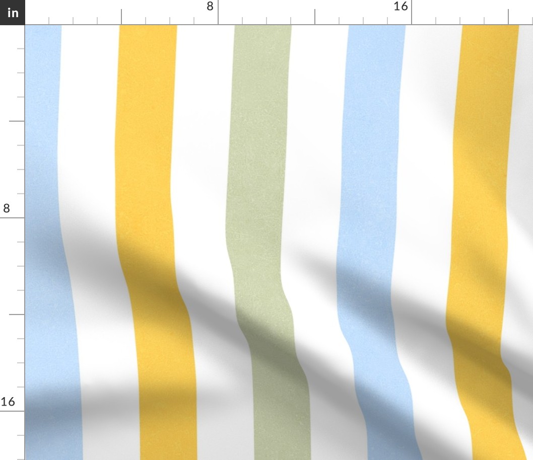 (M) Retro Geo Stripes Pastel Sage Green, Blue and Yellow #minimaldecor #Springstripes #retrostripes #70s #softpastels #stripebedding #easter #spoonflowercollection