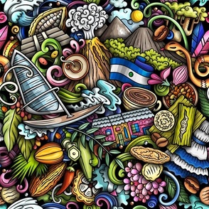 El Salvador Doodle. "Around The World" Series