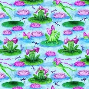 frogs with cute bows 4in