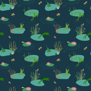 Playful frogs