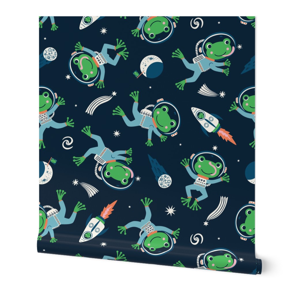 Giant Leap for Frog-kind (x-large) in navy blue and green