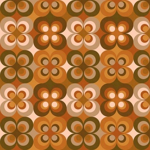 Groovy Geometric Decor - Retro Flowers No.003 / Medium