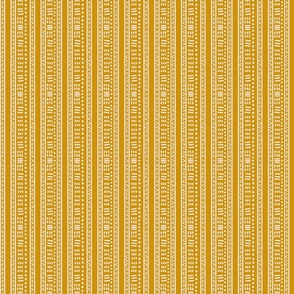 Small Mustard Yellow Mudcloth Geometric Stripes Dots Arrows Tribal Home Decor Fabric