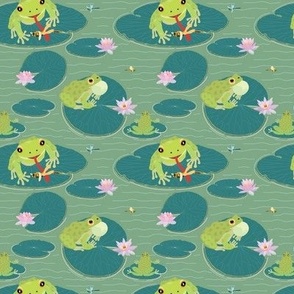 Frog on a lily pad