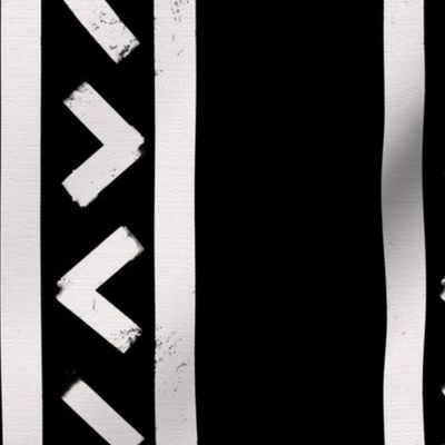 Black and White Mudcloth Geometric Stripes Dots Arrows Tribal Home Decor