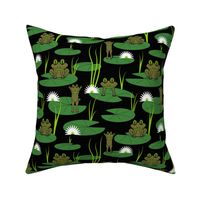 Happy Frogs and Lily Pads