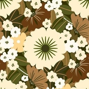 Flat floral pattern