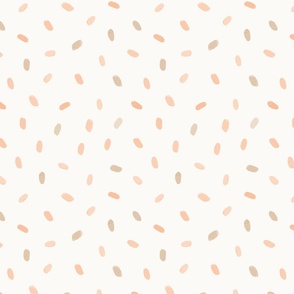 Peachy Watercolor Polka Dots