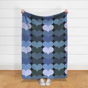 Groovy Geometric Decor - Retro Heart Shapes No.003 / Large