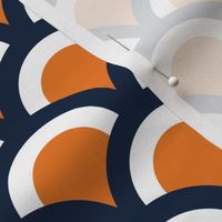 Geometric Arches Orange, Navy, White Auburn LARGE