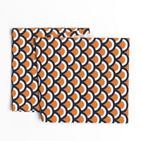 Geometric Arches Orange, Navy, White Auburn LARGE